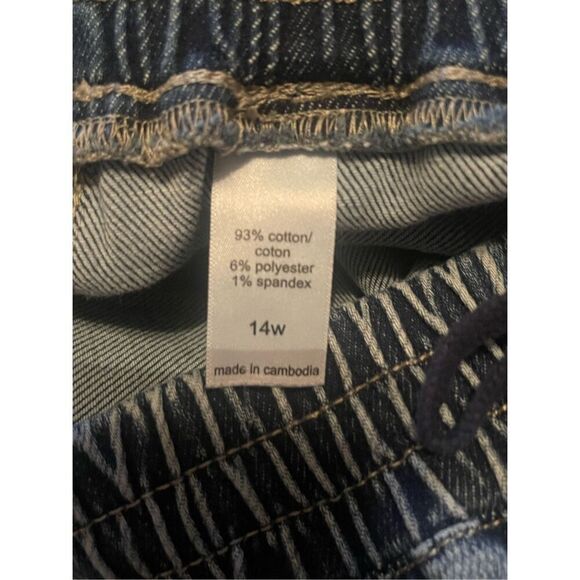 Maurices Womens Light Blue Four Pocket Drawstring Ankle Jeans Size 14W - Picture 12 of 12